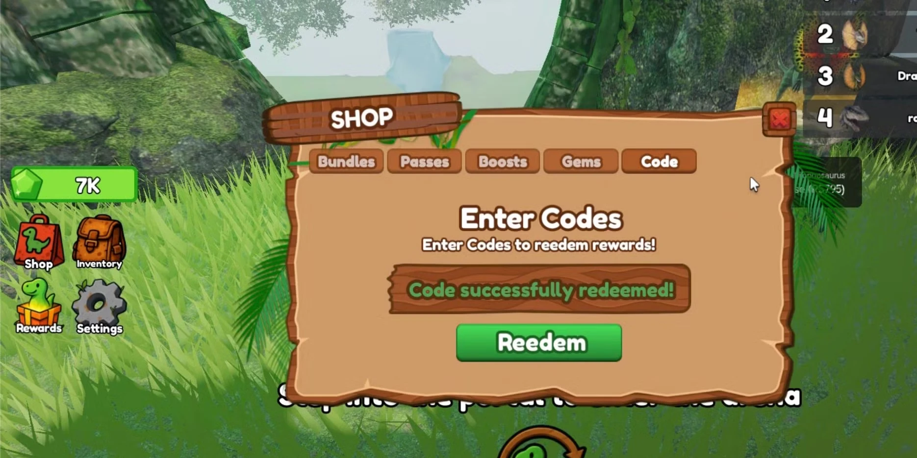 Roblox Be Dino Codes