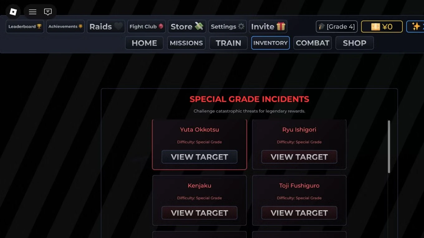 Roblox Jujutsu Kaisen Incremental Codes