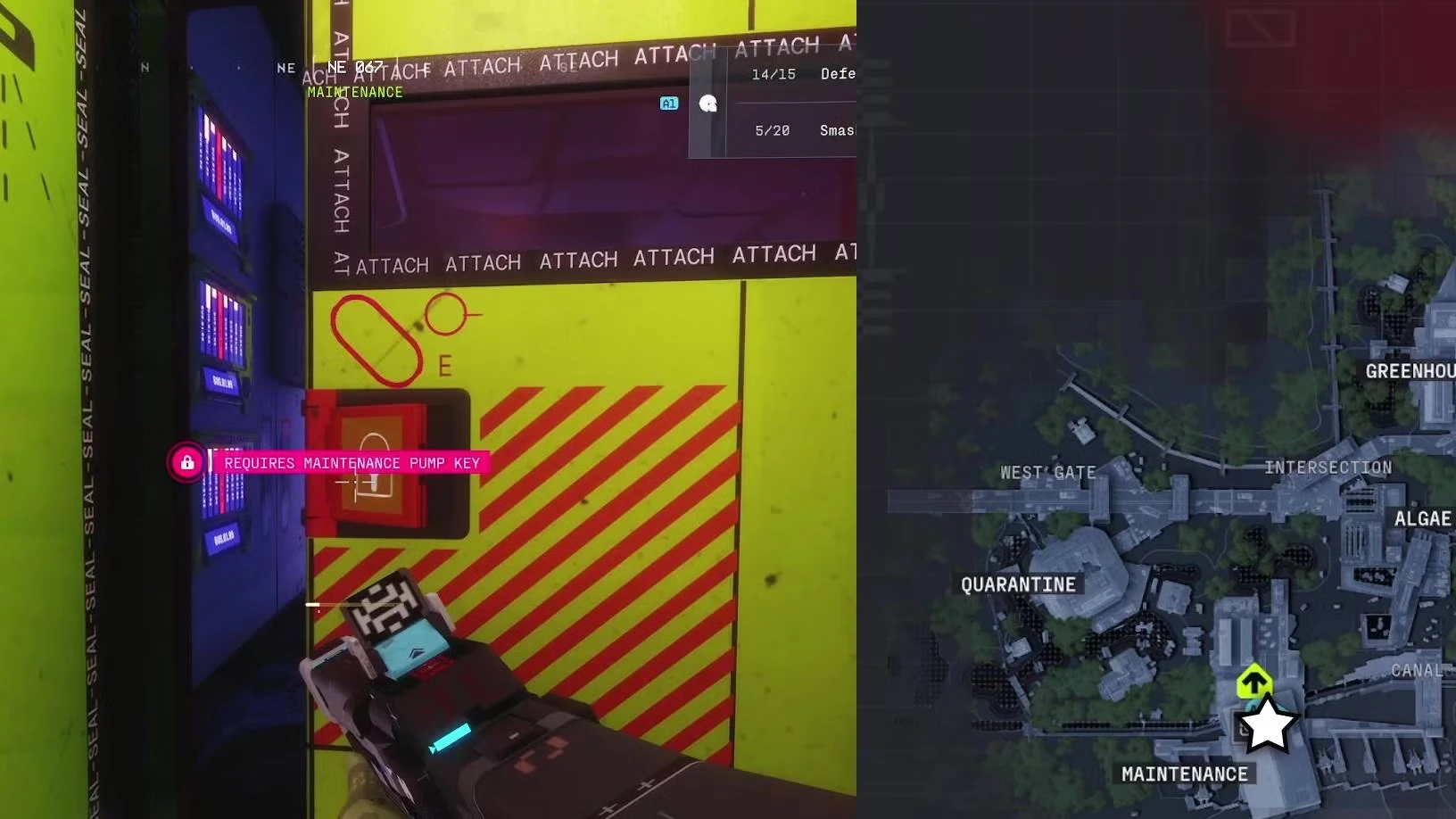 Where to use the Maintenance Pump key in Marathon