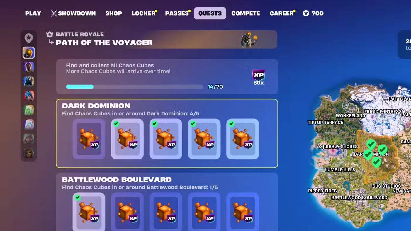 All Chaos Cube Locations in Fortnite Showdown
