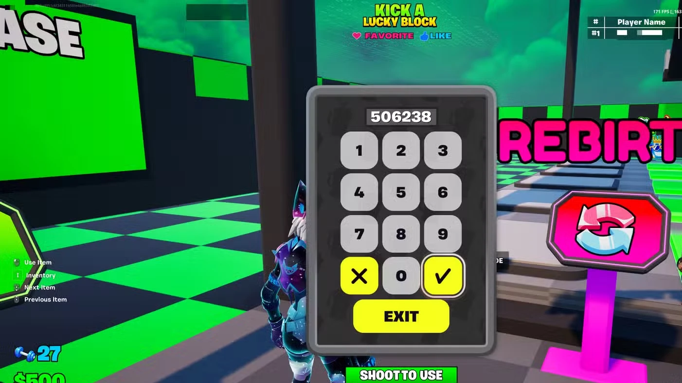 All Kick the Lucky Block Codes in Fortnite
