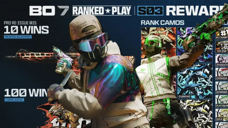 Recompensas do Ranked Play na Temporada 3 de Black Ops 7 e Warzone