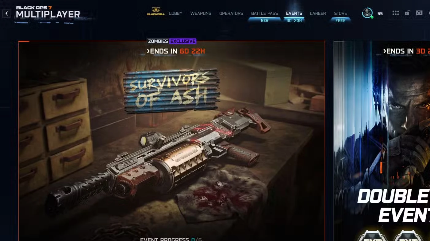 All Survivors of Ash Event Rewards in Black Ops 7 Zombies