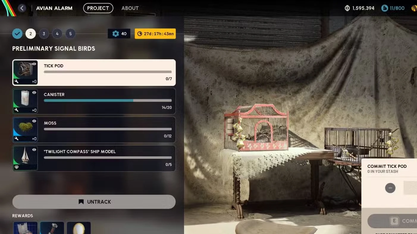 Arc Raiders Avian Alarm project steps, resources, and rewards