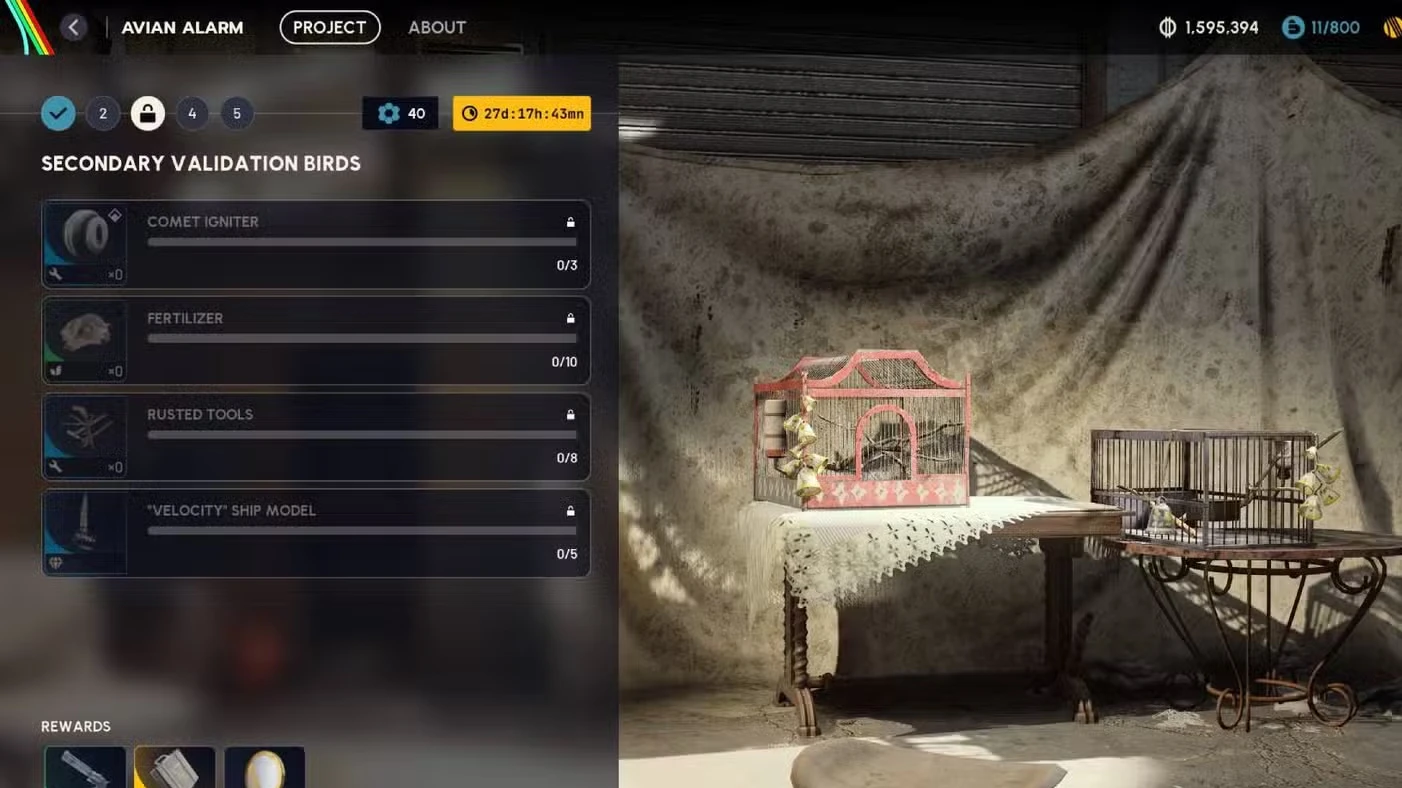 Arc Raiders Avian Alarm project steps, resources, and rewards