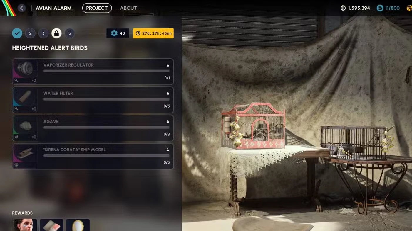 Arc Raiders Avian Alarm project steps, resources, and rewards