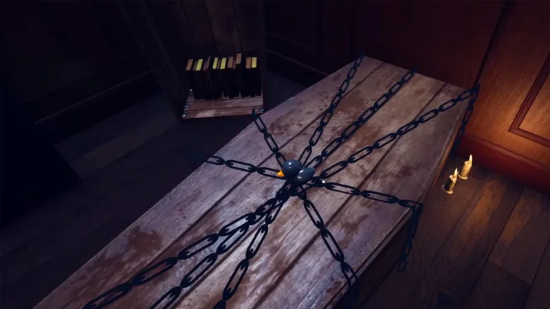 Onde estão os patinhos para abrir o caixão em Crime Scene Cleaner Act 2