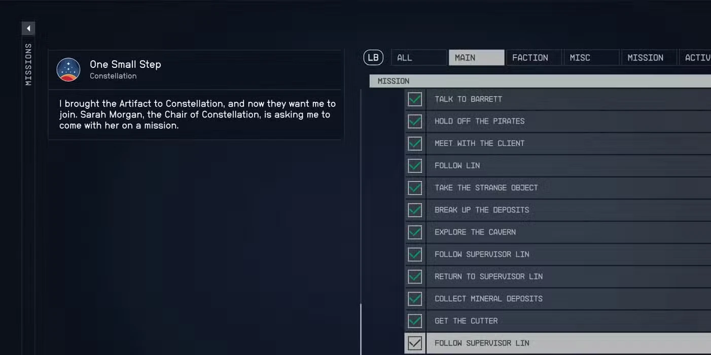 Every Main Mission in Starfield (Starfield Mission List)