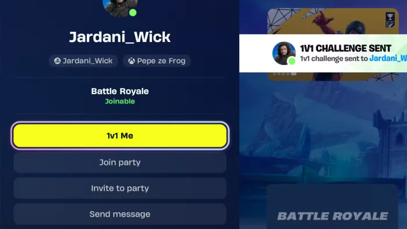 How to 1v1 Friends in Fortnite Arena Foxfight Mode