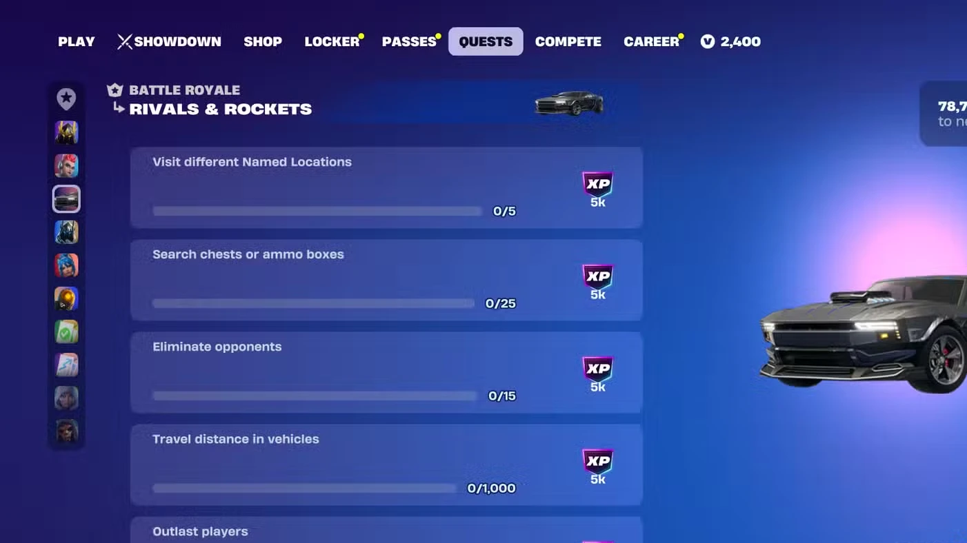 How to Get the Free Havoc Car in Fortnite (Rivals & Rockets Quests)