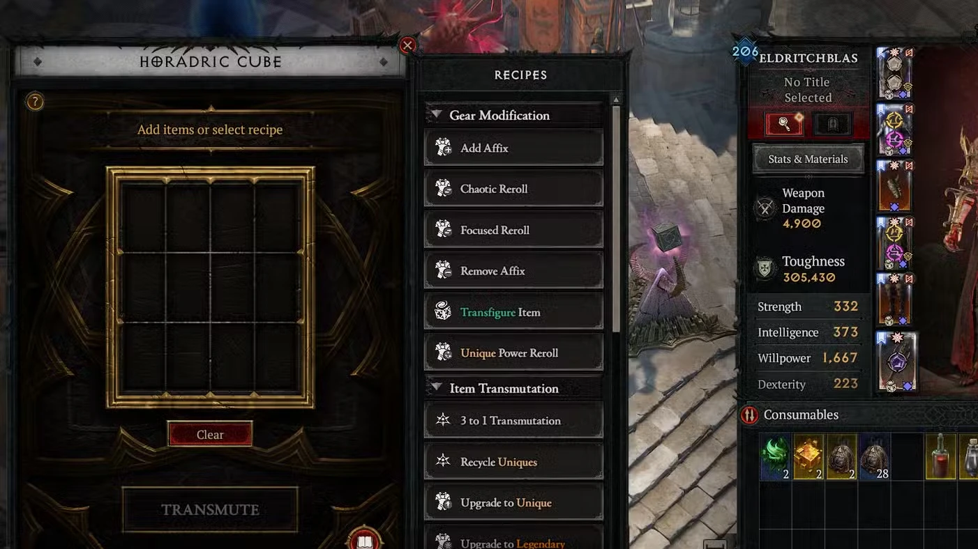 How to Use the Horadric Cube in Diablo 4
