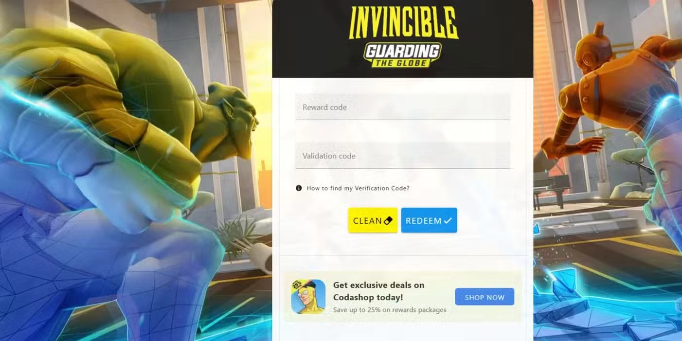 Invincible: Guarding The Globe Codes
