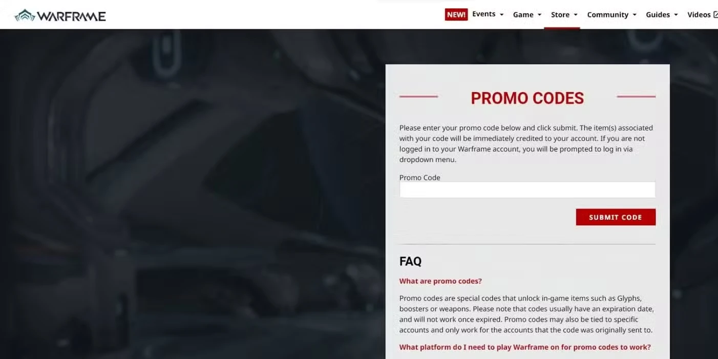 Warframe Codes