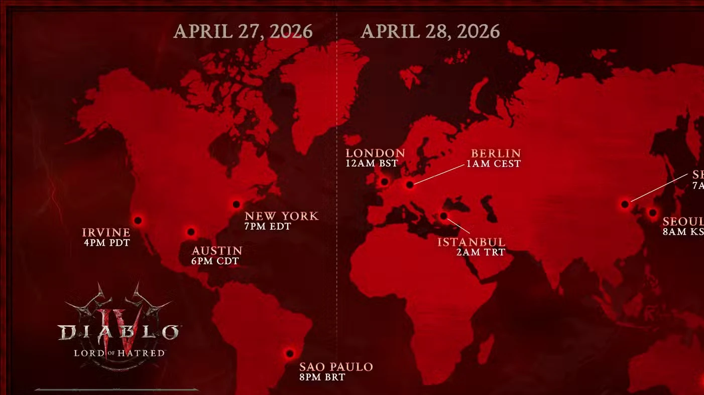 What Time Does Diablo 4 Lord of Hatred Release?