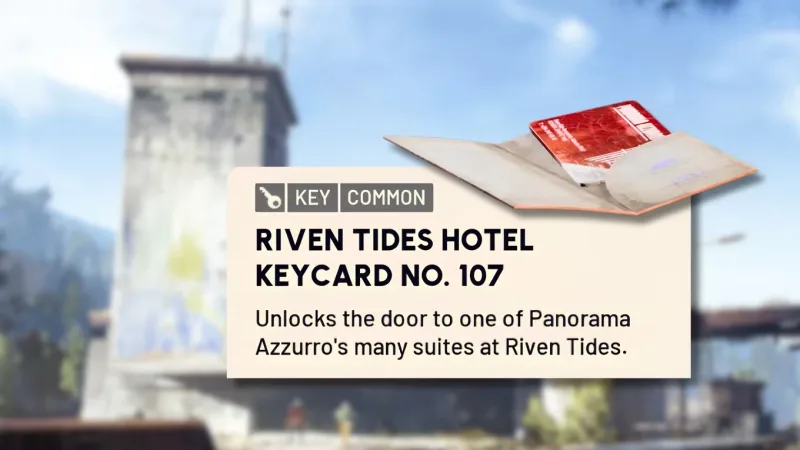 Onde usar o cartão-chave do Hotel 107 em ARC Raiders
