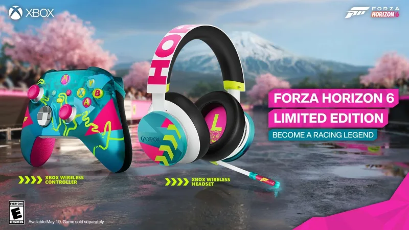 Periféricos temáticos de Forza Horizon 6: controle, headset e dock em edição limitada