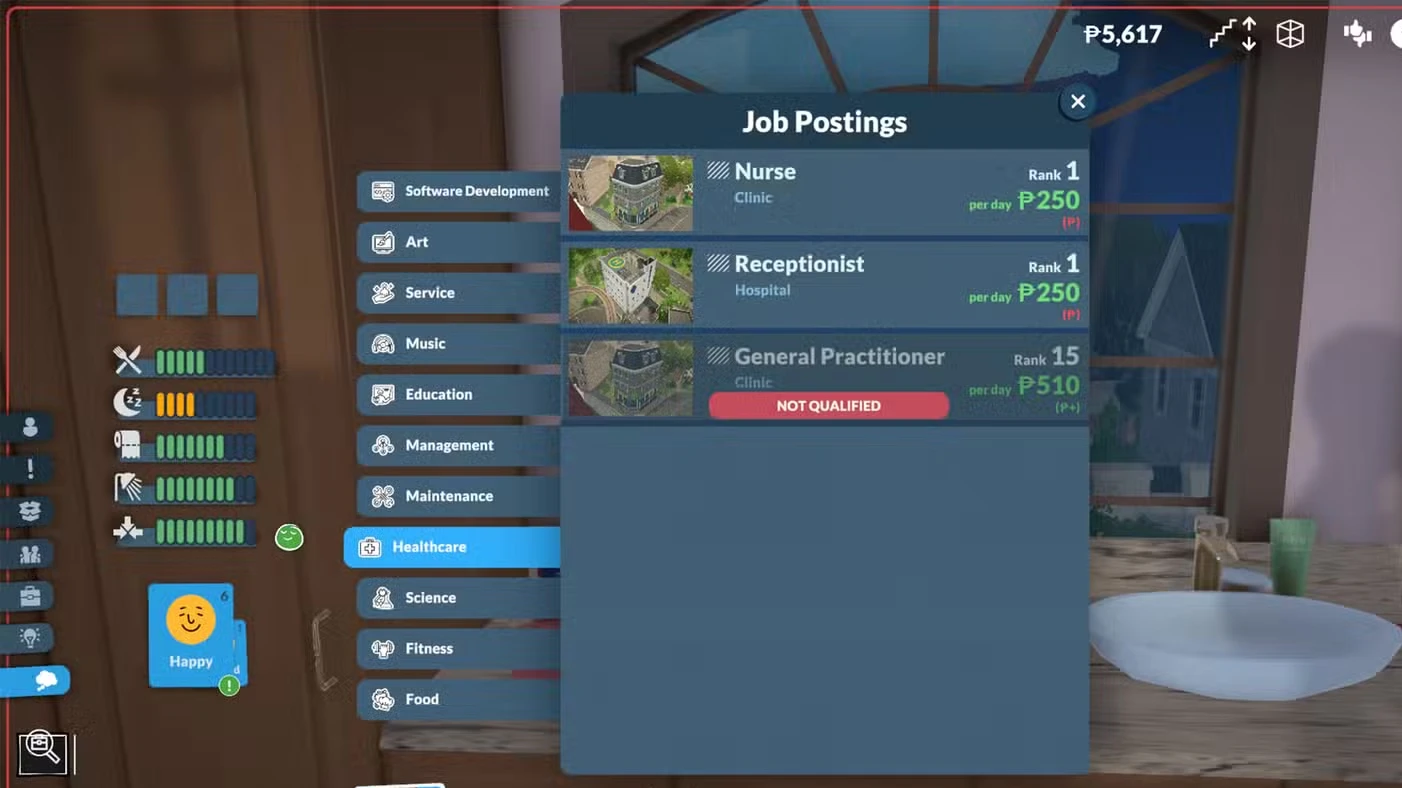 All Job Options In Paralives
