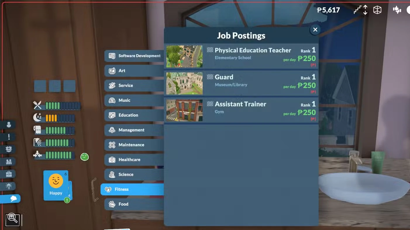 All Job Options In Paralives