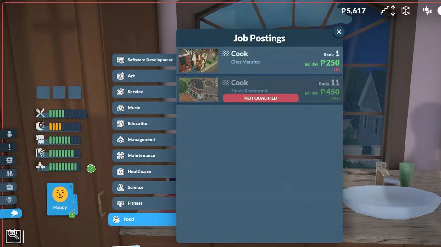 All Job Options In Paralives