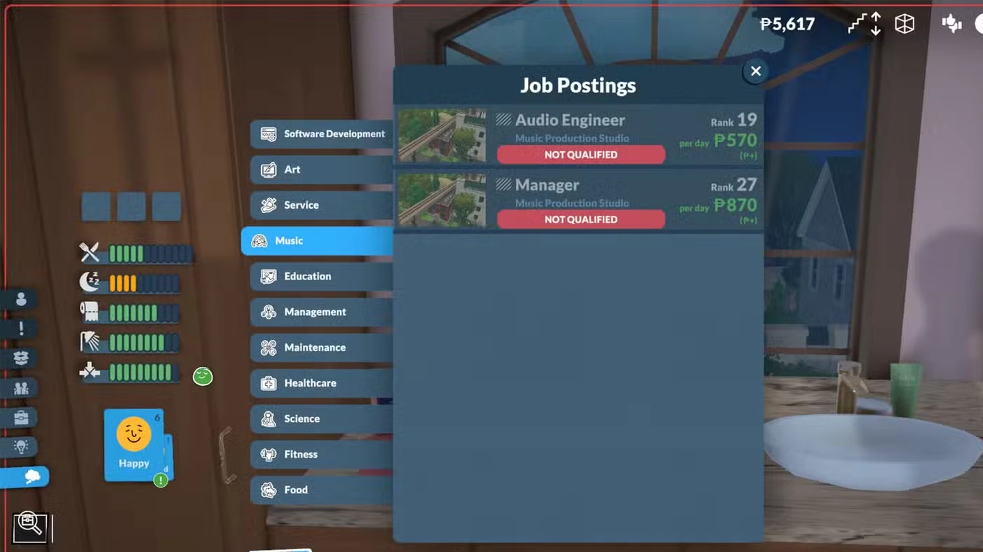 All Job Options In Paralives