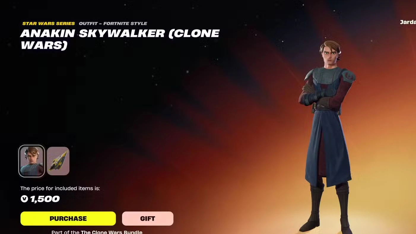 All Star Wars The Clone Wars Skins in Fortnite