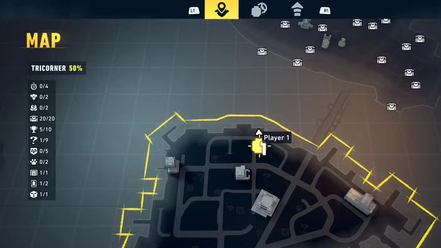All Tricorner WayneTech Caches in LEGO Batman: Legacy of the Dark Knight