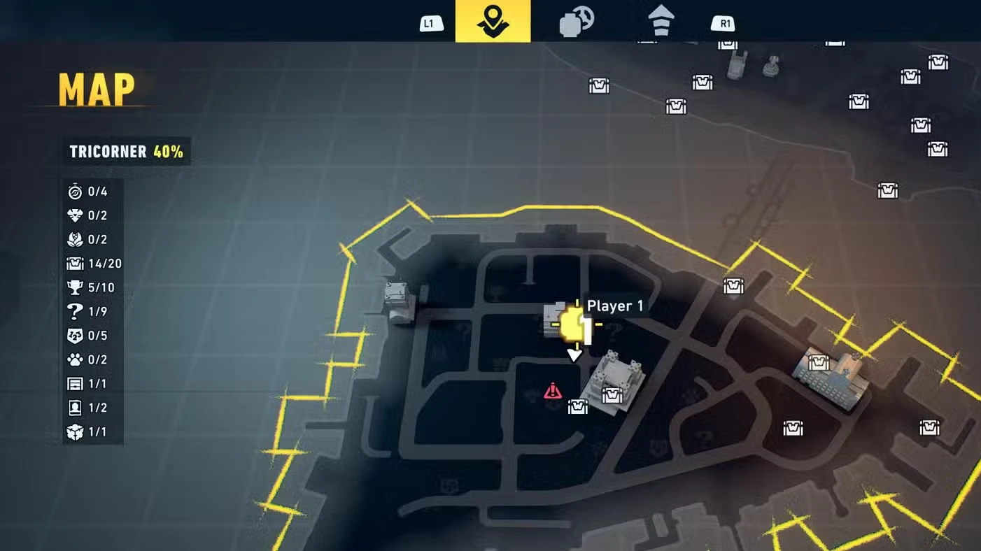 All Tricorner WayneTech Caches in LEGO Batman: Legacy of the Dark Knight