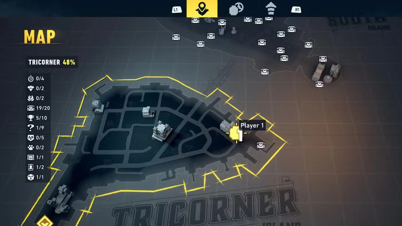 All Tricorner WayneTech Caches in LEGO Batman: Legacy of the Dark Knight