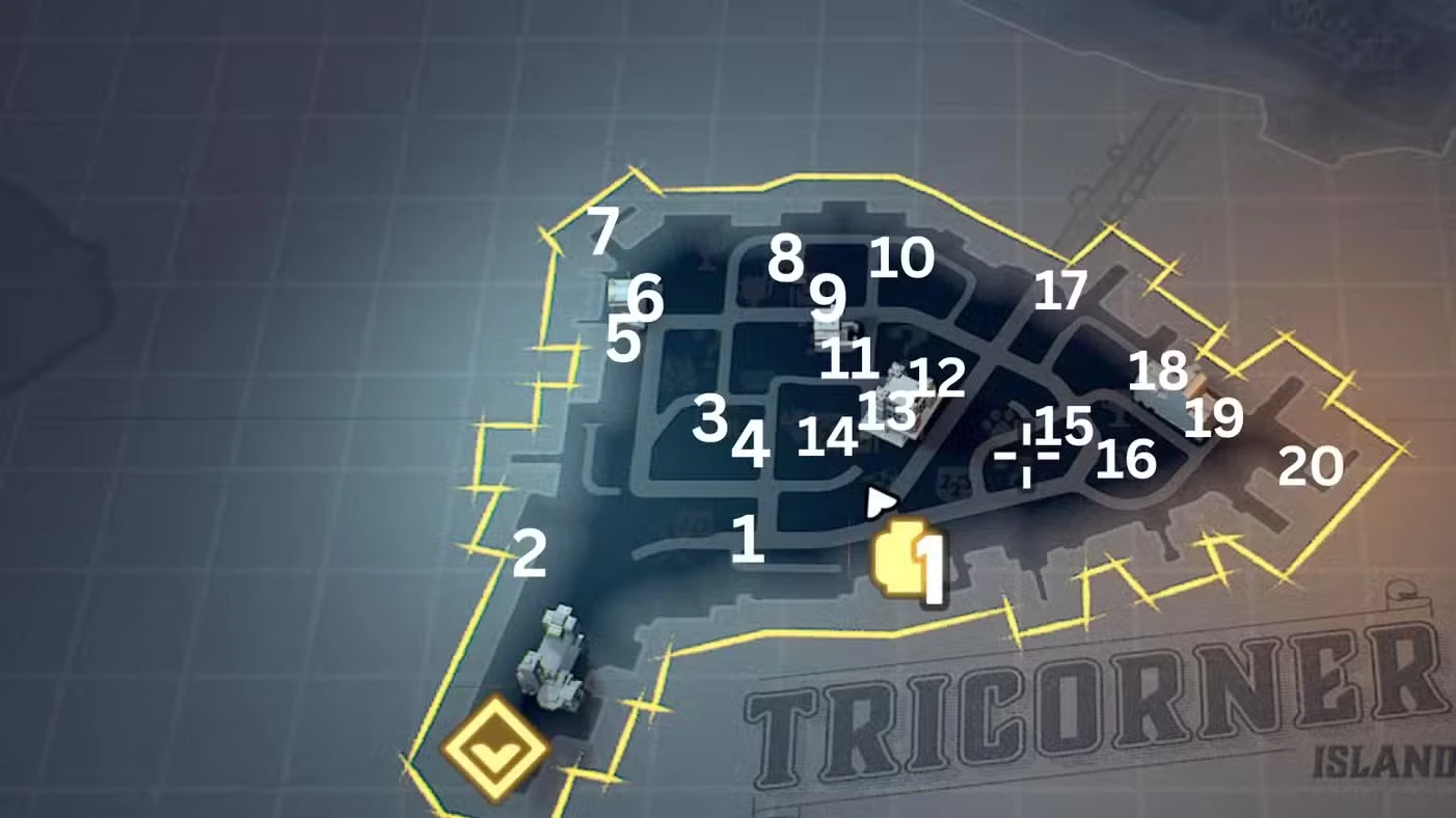 All Tricorner WayneTech Caches in LEGO Batman: Legacy of the Dark Knight