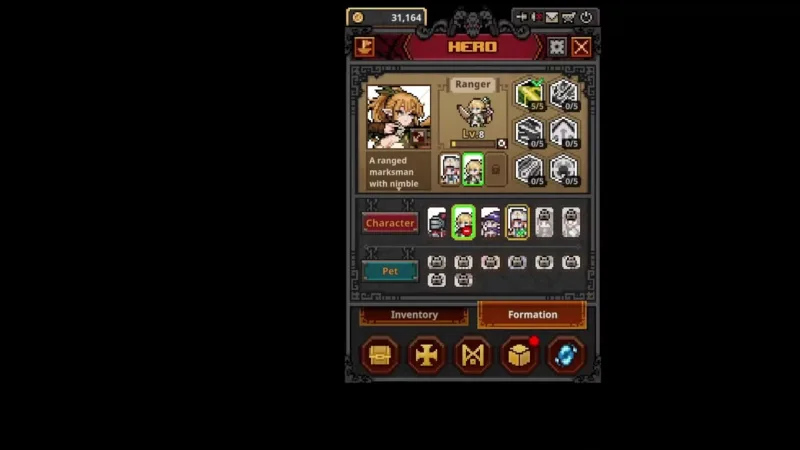 Formação ideal de equipe em TBH: Task Bar Hero