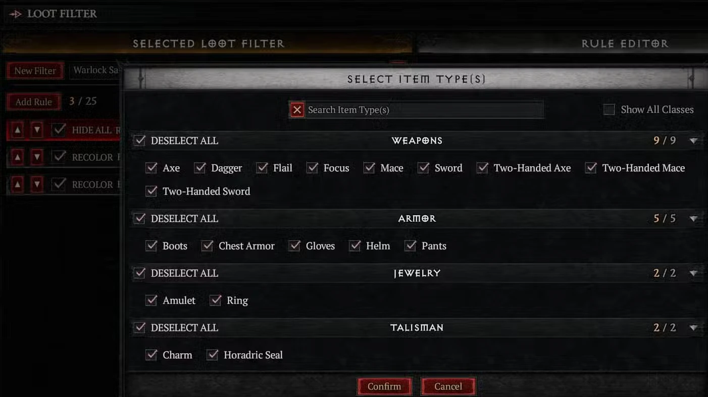 Fixes for Common Mistakes and Issues for Loot Filters in Diablo 4