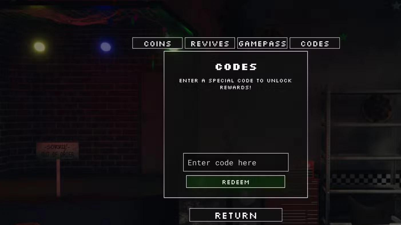 FNAF: Eternal Nights Codes
