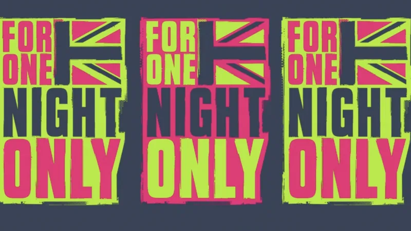 For One Night Only: showcase britânico acontece em 29 de julho de 2026