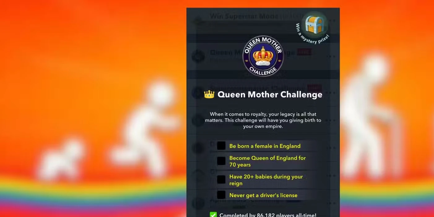 How to Complete Bitlife's Queen Mother Challenge