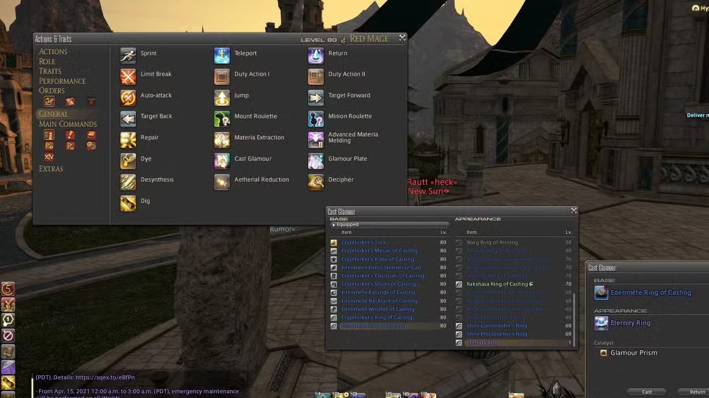 How to unlock glamour and dye gear in FFXIV