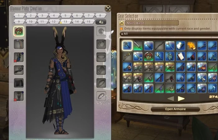 How to unlock glamour and dye gear in FFXIV