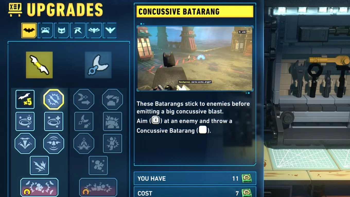 LEGO Batman Legacy of the Dark Knight Gadgets: Types & Upgrades