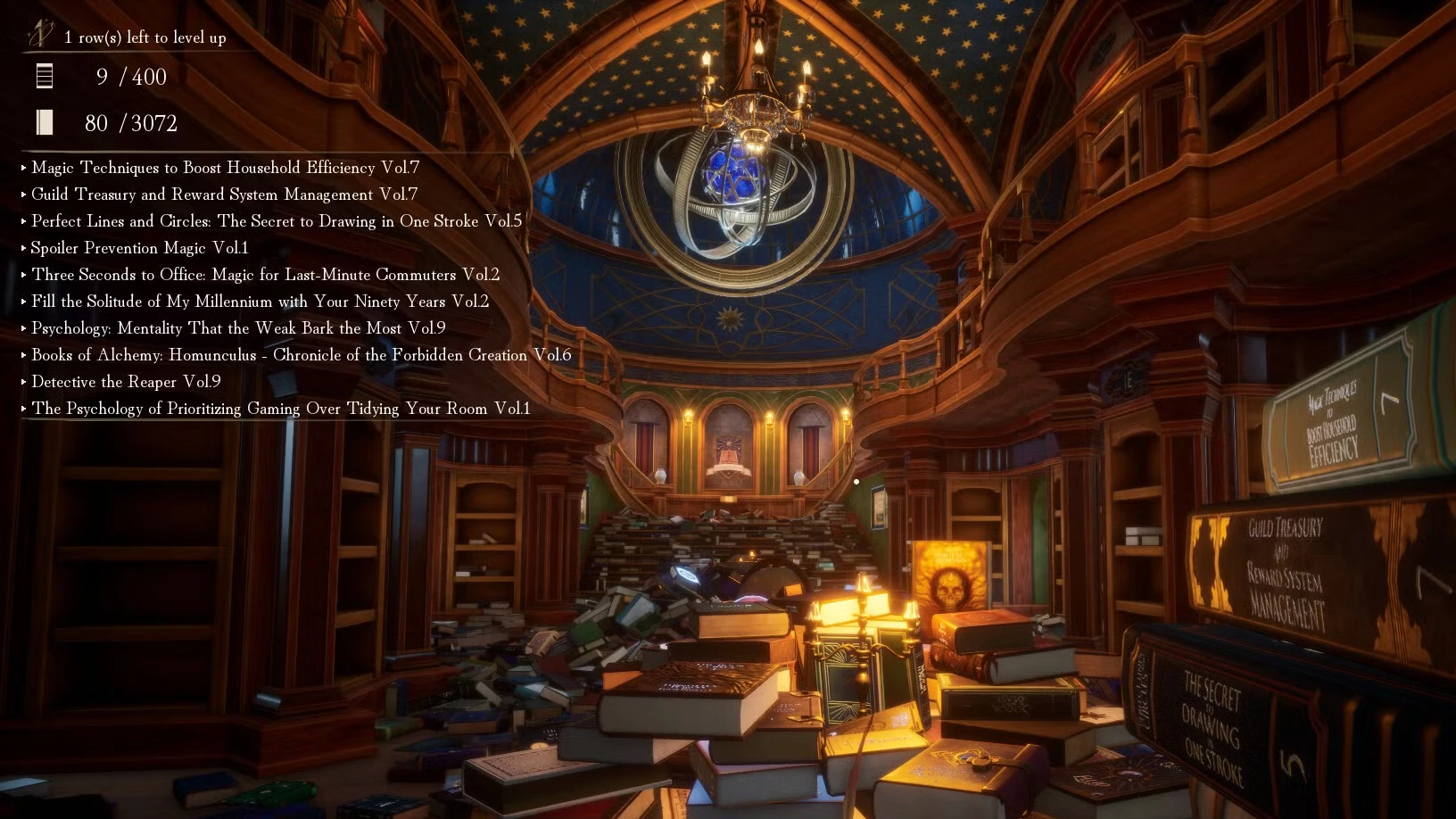 Librarian Tidy Up the Arcane Library Major Magic Upgrade Order