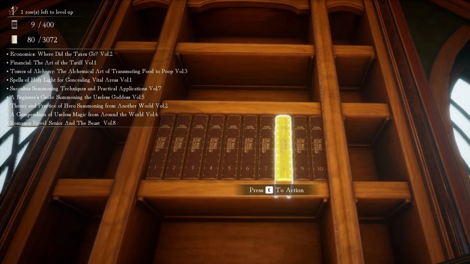 Librarian Tidy Up the Arcane Library Major Magic Upgrade Order