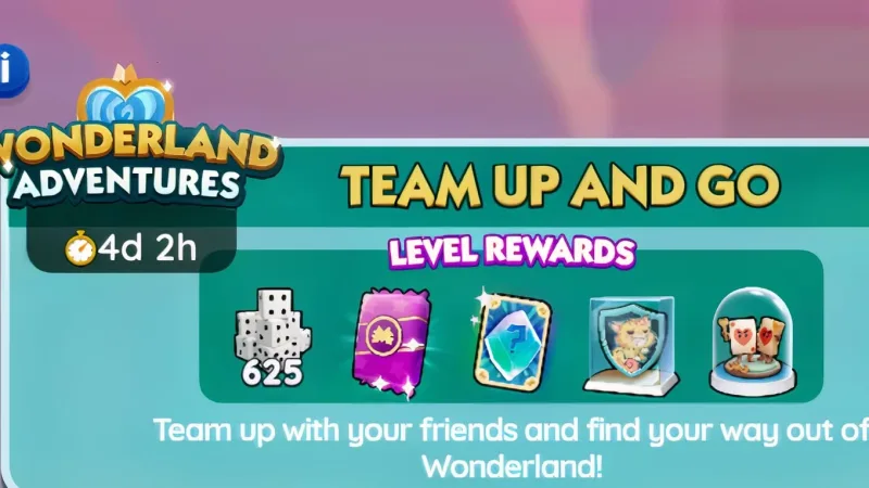 Wonderland Adventures em Monopoly GO: recompensas, funcionamento e estratégia