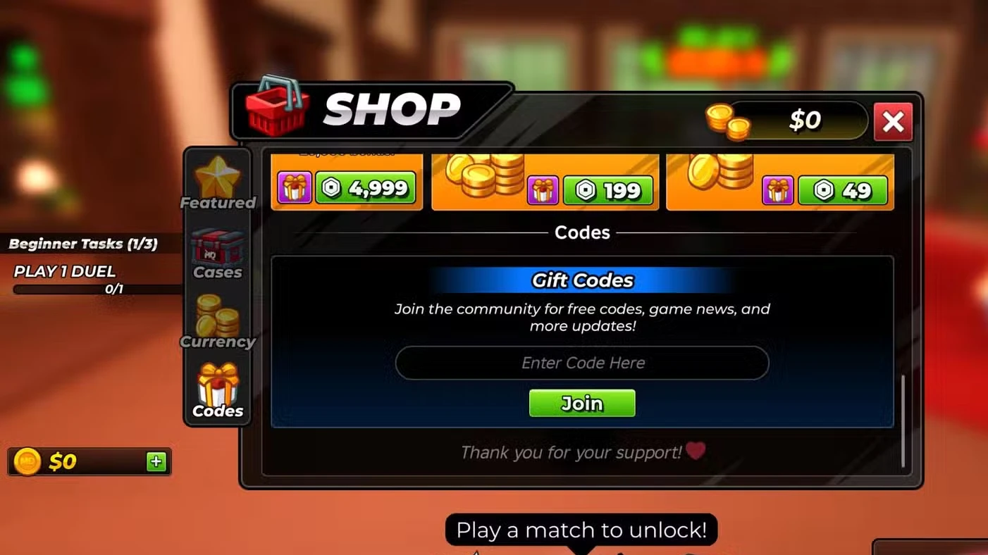 Murder Duels Codes