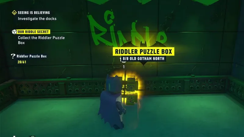 Localizações e soluções dos enigmas do Riddler em Old Gotham North