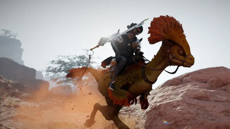 Onde encontrar o Raptor de Penas Vermelhas no Deserto Carmesim