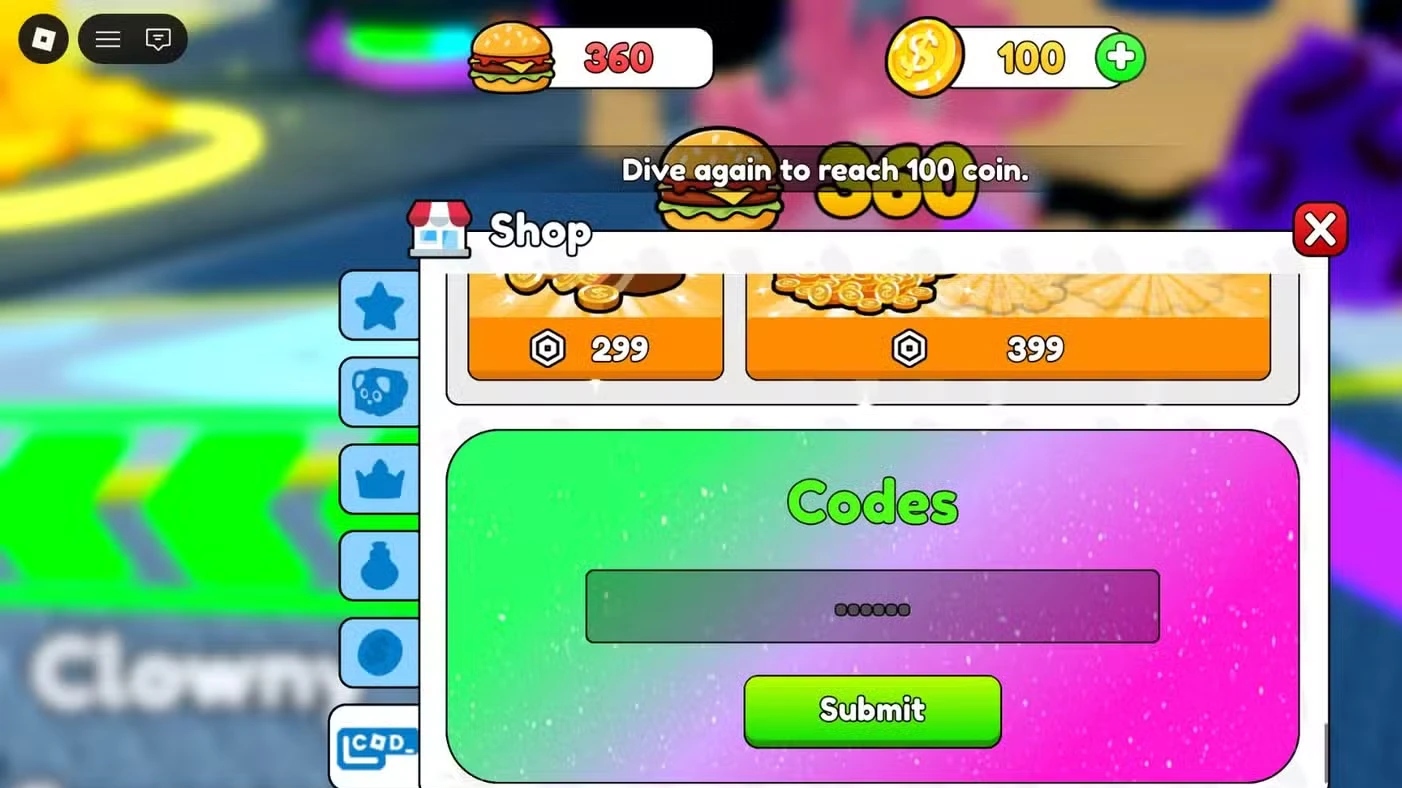 Roblox Get Fat to Splash Codes