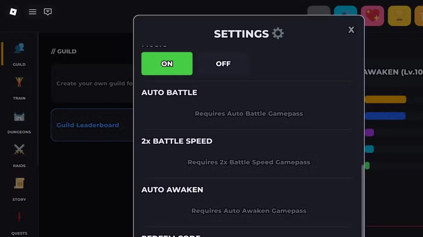Roblox Solo Leveling Incremental Codes