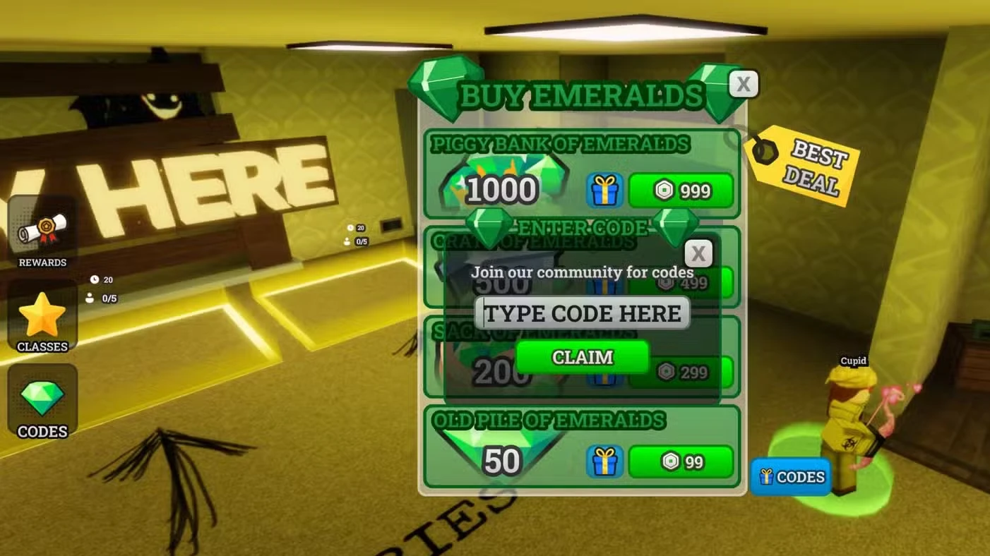 Survive the Backrooms Codes