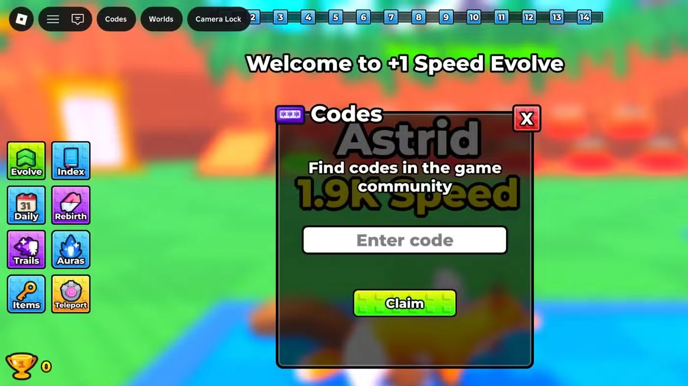 +1 Speed Evolve Codes