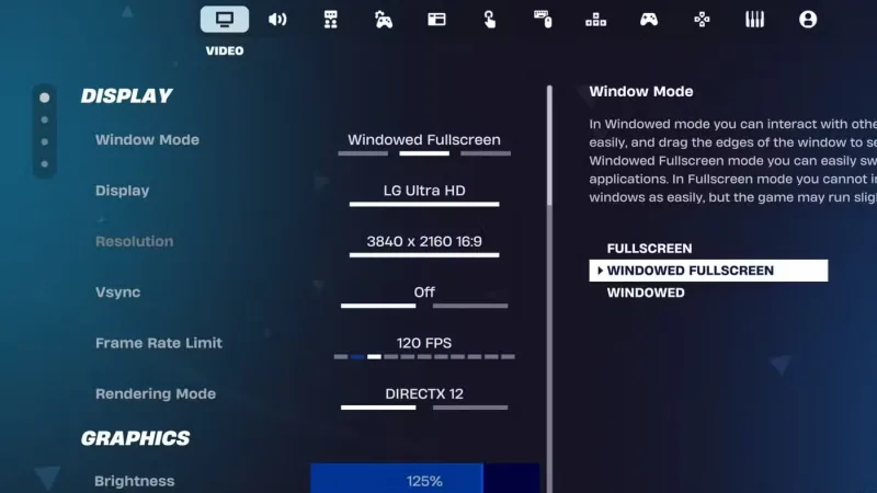 Configurações de Fortnite no PC: gráficos, teclas e áudio