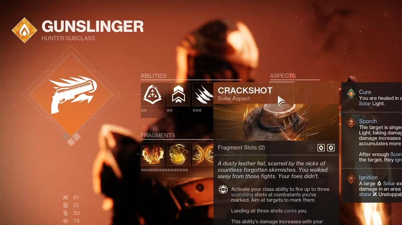Best Solar Hunter Build in Destiny 2 (Crackshot)