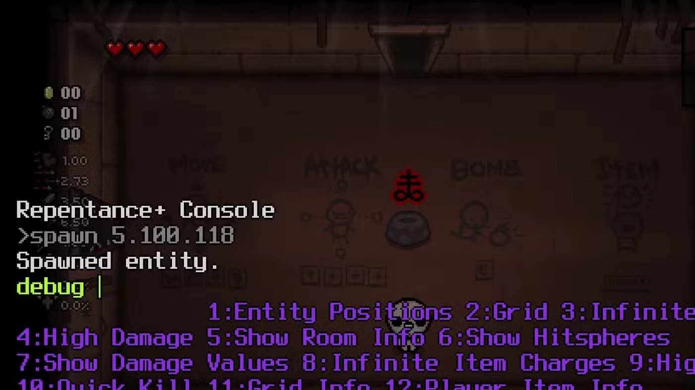 Binding of Isaac Cheats and Console Commands